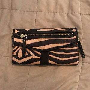 NEW WITH TAGS - Nicole Miller Zebra Print Zippered Wallet